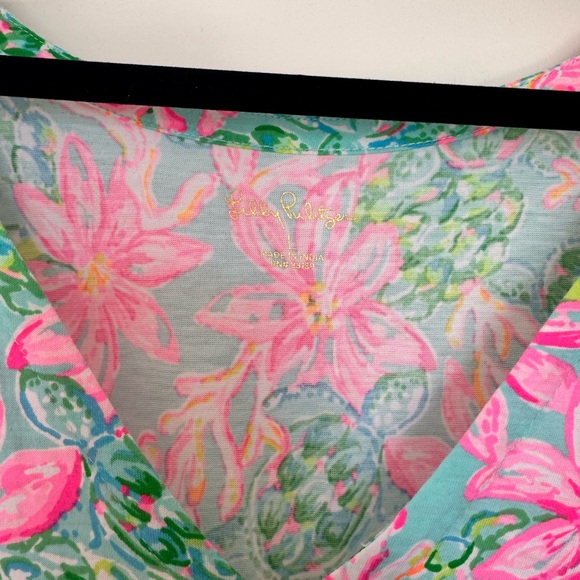 Lilly Pulitzer Pink, Blue and Green swing dress - Picture 3 of 4